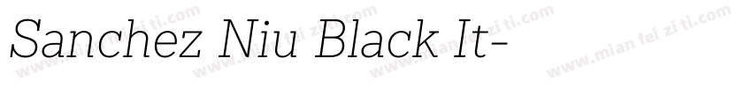 Sanchez Niu Black It字体转换